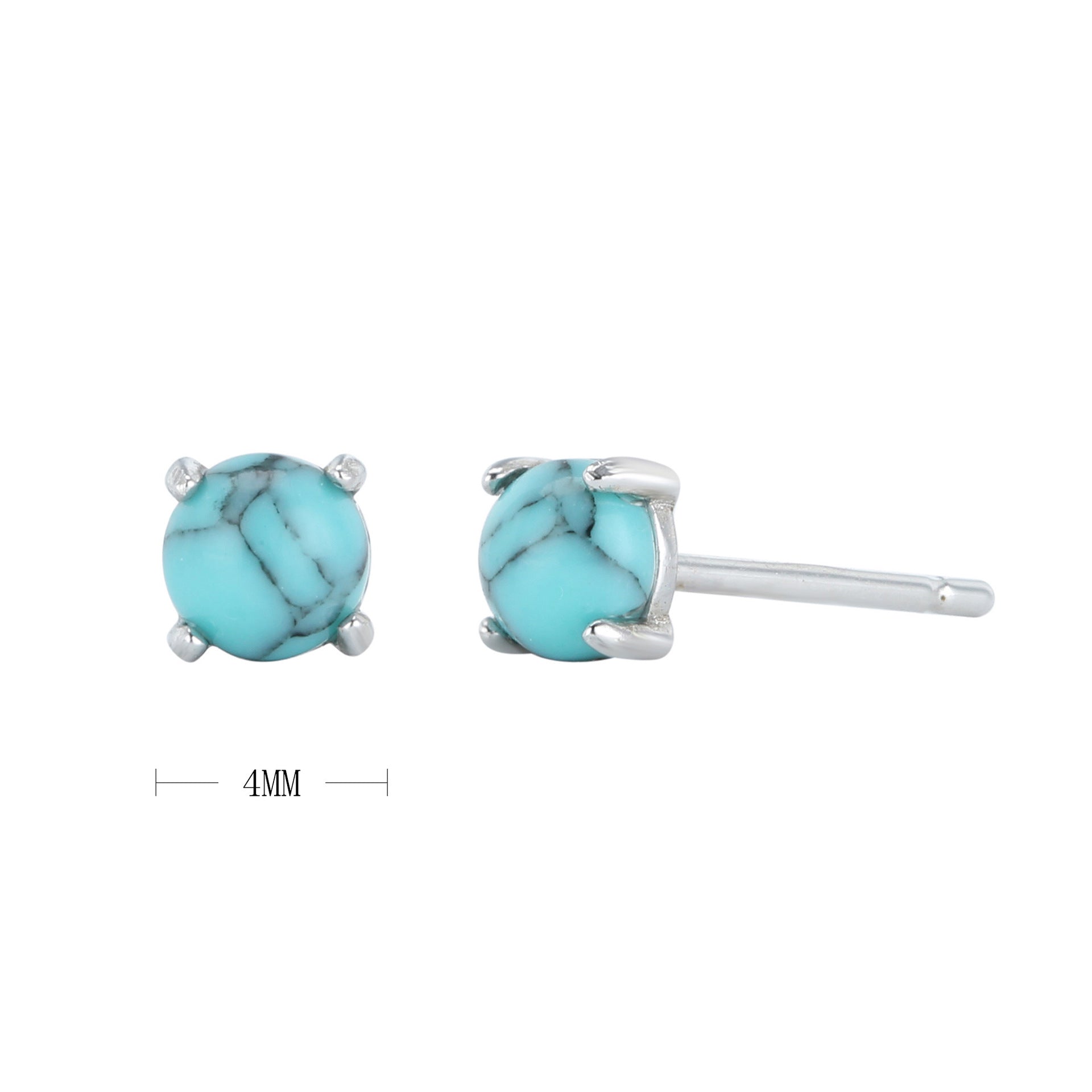 Wholesale S925 Sterling Silver Earrings Inlaid Stone Earrings ACC-ES-HRB007
