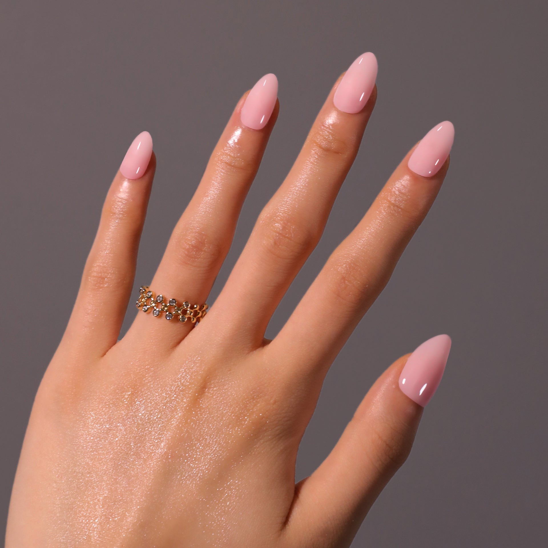 Wholesale 30 Pieces/box Pink Solid Nails Kits Nail Stickers