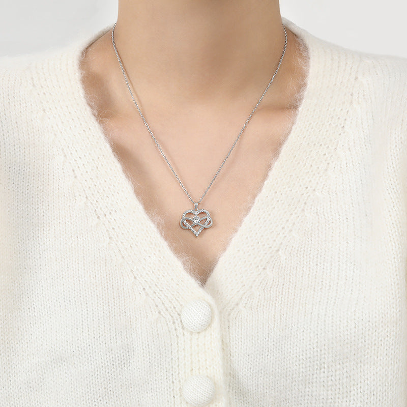 Wholesale Infinity Symbol 8 Heart Sweater Chain