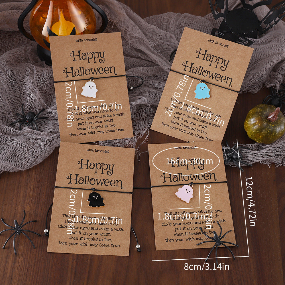 Wholesale Bracelet Cute  Colorful Ghost Charm Bracelet