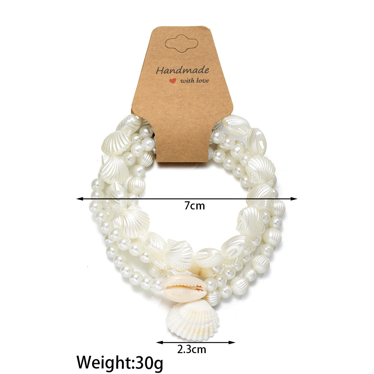 Wholesale Shell Pendant Turquoise Starfish Pearl Beaded Anklet