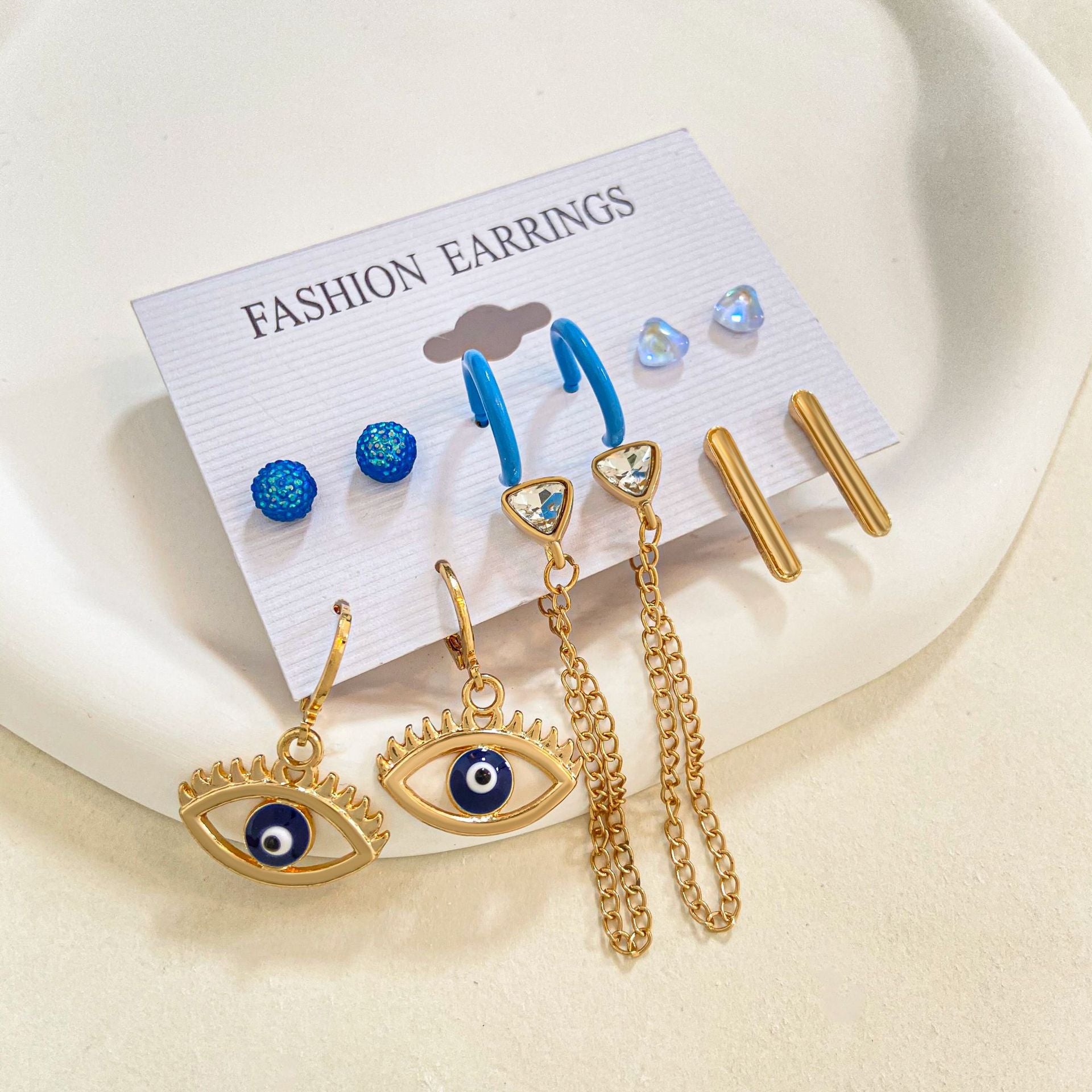 Wholesale Vintage Leopard Acrylic C-Shaped Acetate Earring Sets ACC-ES-MY025