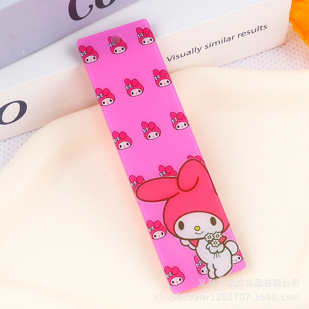 Wholesale 10pcs Cartoon Acrylic Double-sided Bookmark