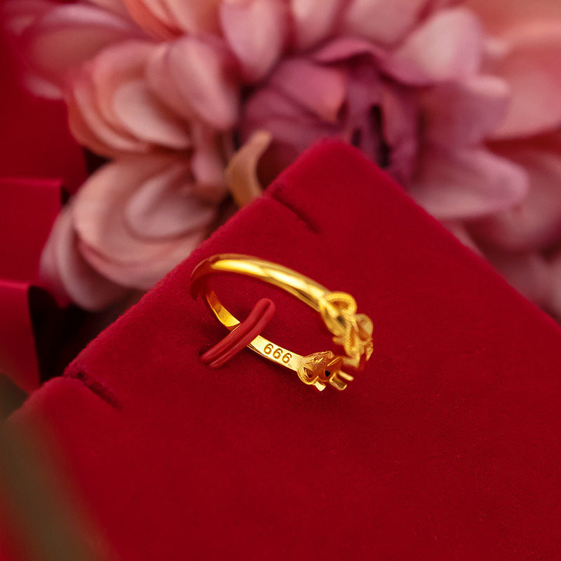 Wholesale Brass Gold Plated Heart Ring ACC-RS-WanXi013
