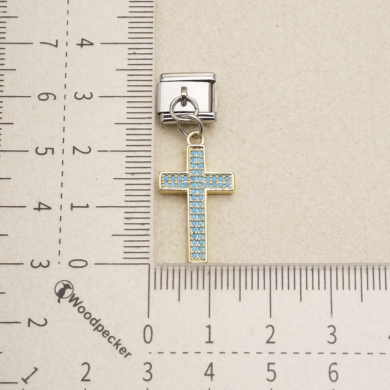 Wholesale Stainless Steel Electroplated Light Blue Heart Sun Seahorse Charm Bracelet DIY Fashion Accessory Gift