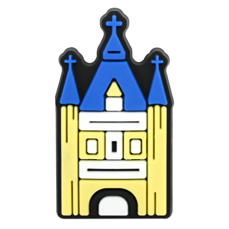 Wholesale Random 100pcs British style clogs    PVC Soft Rubber Shoe Buckle Decoration