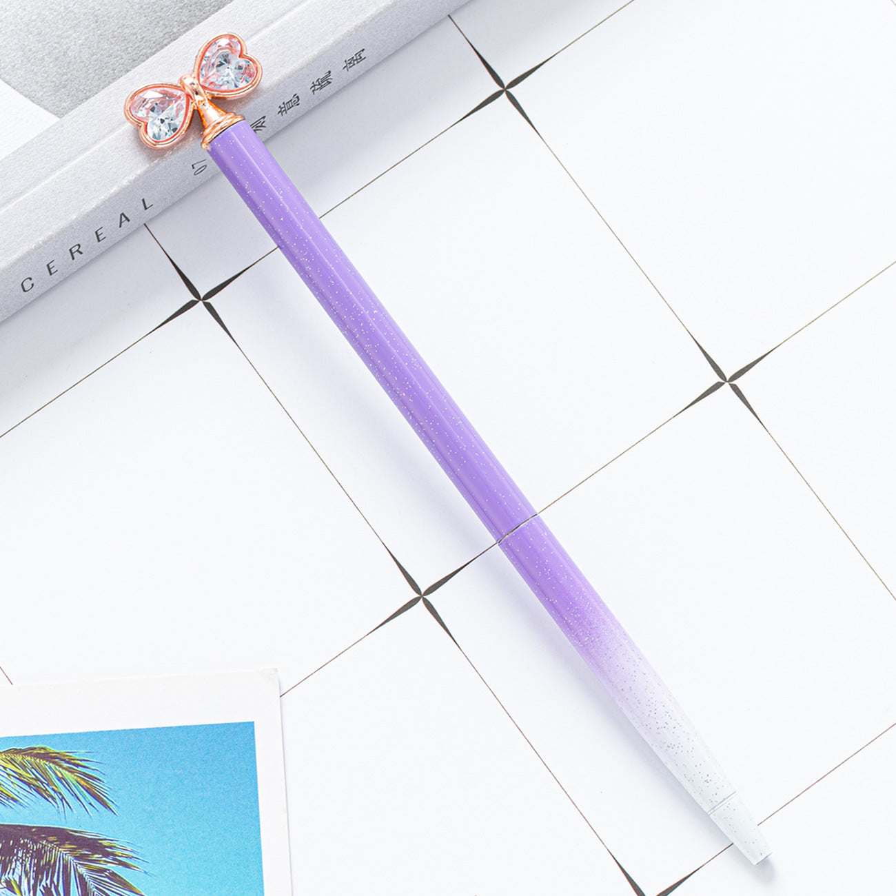 Wholesale Bow ball point pen cartoon cute high color value diamond crystal pen