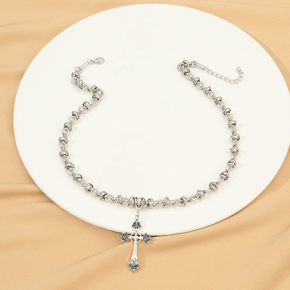 Wholesale Cool Cross Necklace  Light Luxury Necklace Collarbone Chain