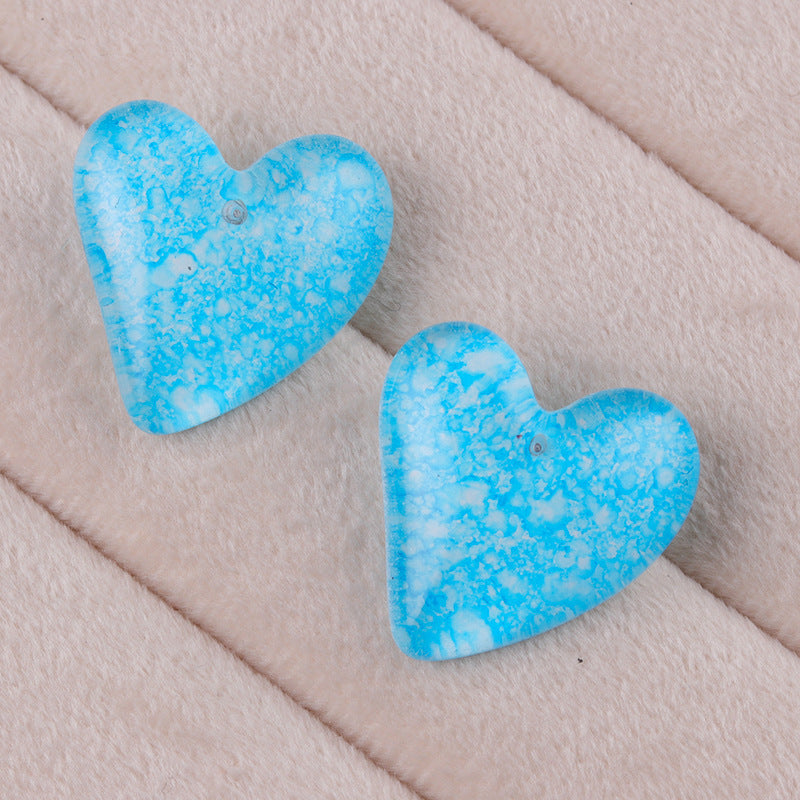 Wholesale  Bohemian love geometric diamond acrylic earrings