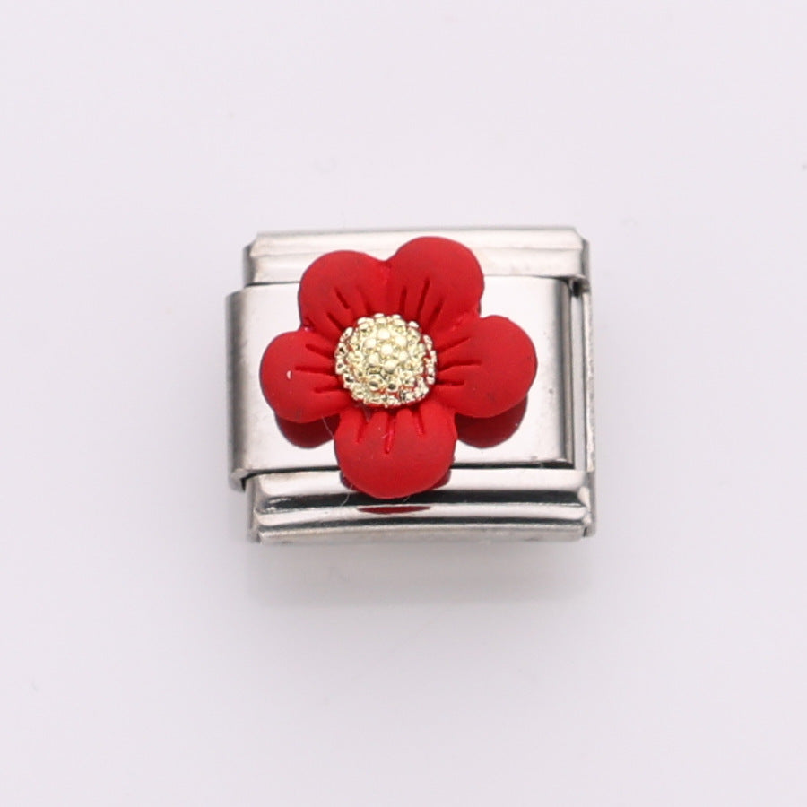 Bracelet de charme italien 10pcs 10 mm Bracelet composable en acier inoxydable 9 mm