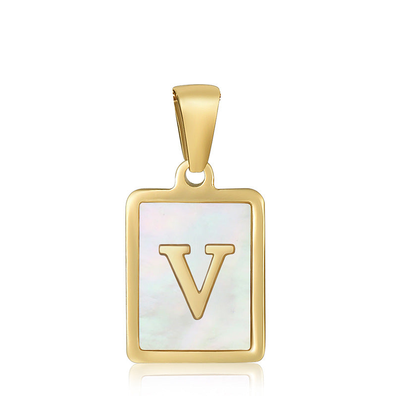 Wholesale Stainless Steel Letter Pendant Necklace Fashion Accessory Gift for Boutique Resale