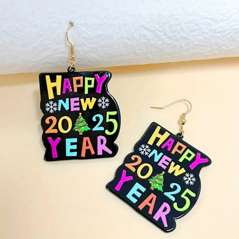 Wholesale 2025 Colorful English Numbers Acrylic Earrings ACC-ES-Xiyin007