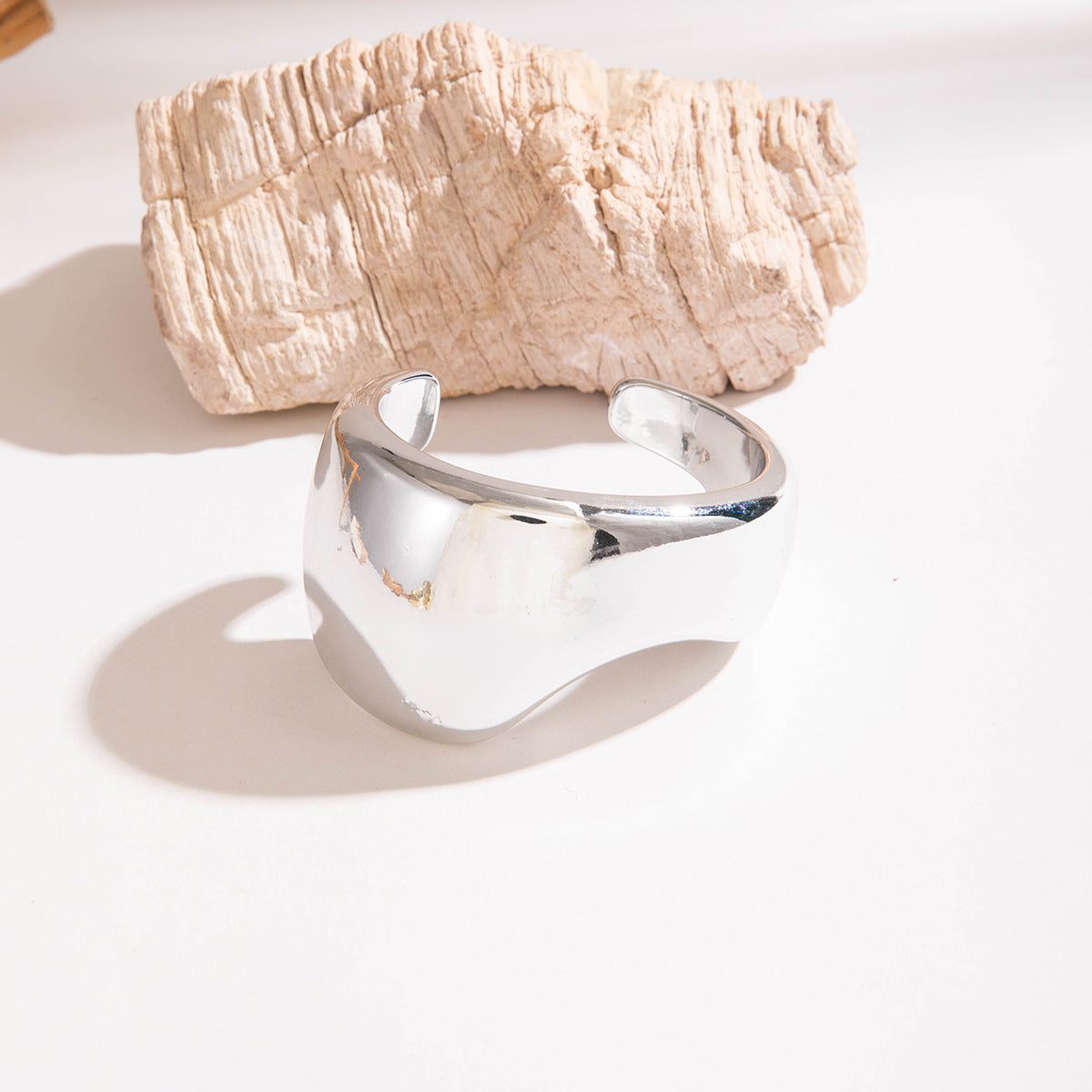 Wholesale  geometric irregular CCB gold and silver bracelet