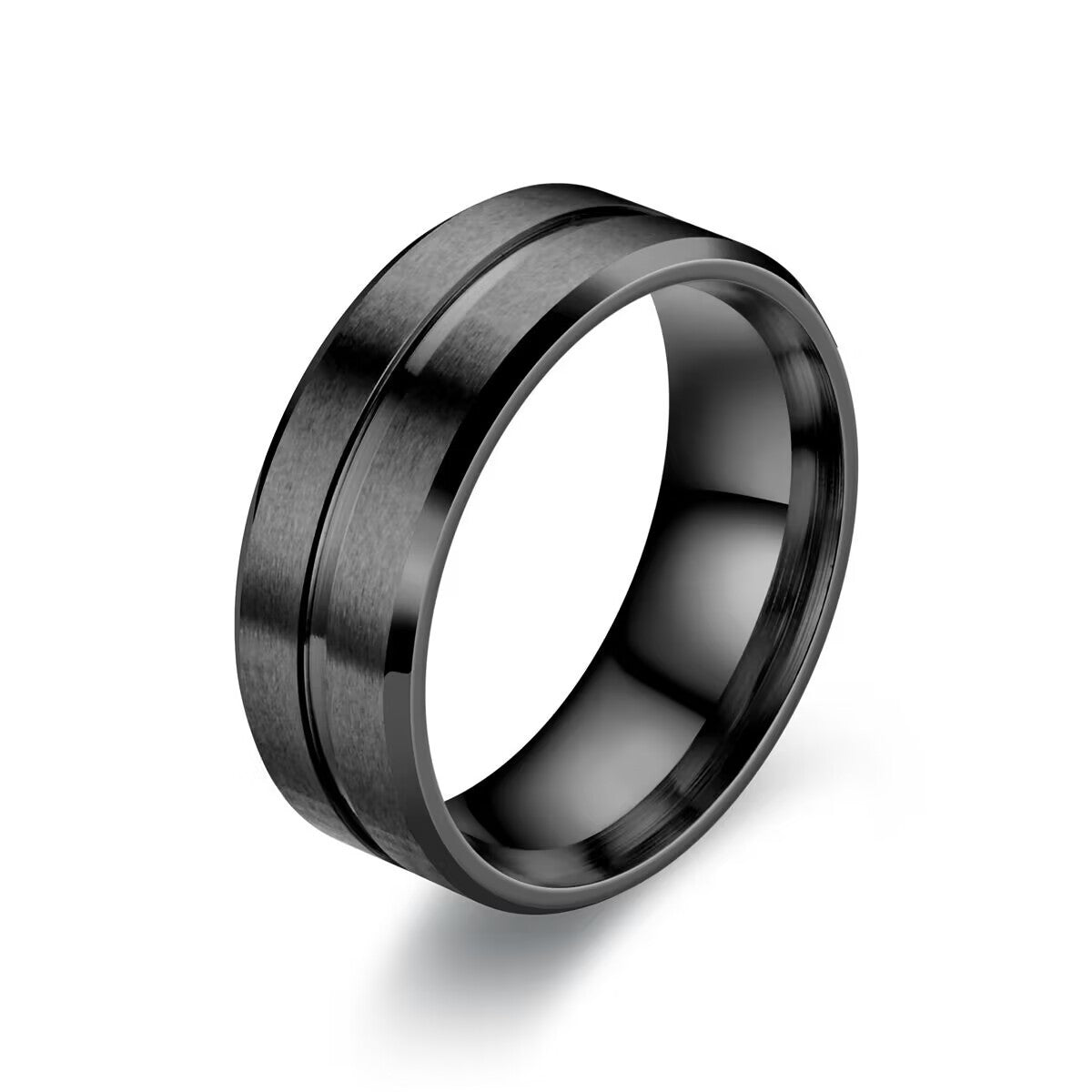 Wholesale  Titanium Steel Ring Frosted Brushed Couple Ring