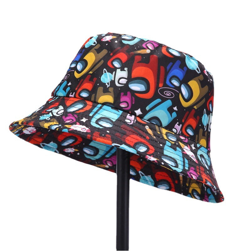 Wholesale  popular fisherman hat game peripheral printing basin hat bucket hat