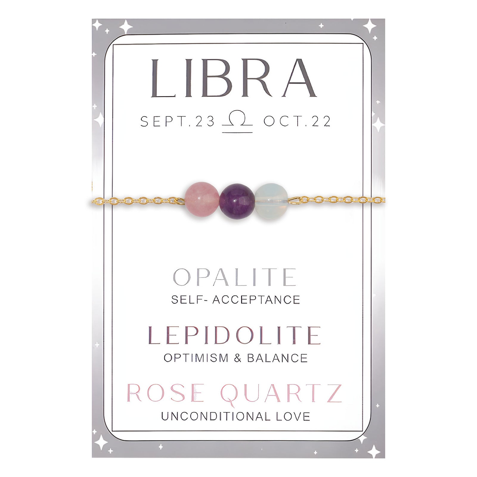 Wholesale Lucky Constellation Bracelet Gold Box Chain Green Aventurine Amethyst Aquamarine Bracelet