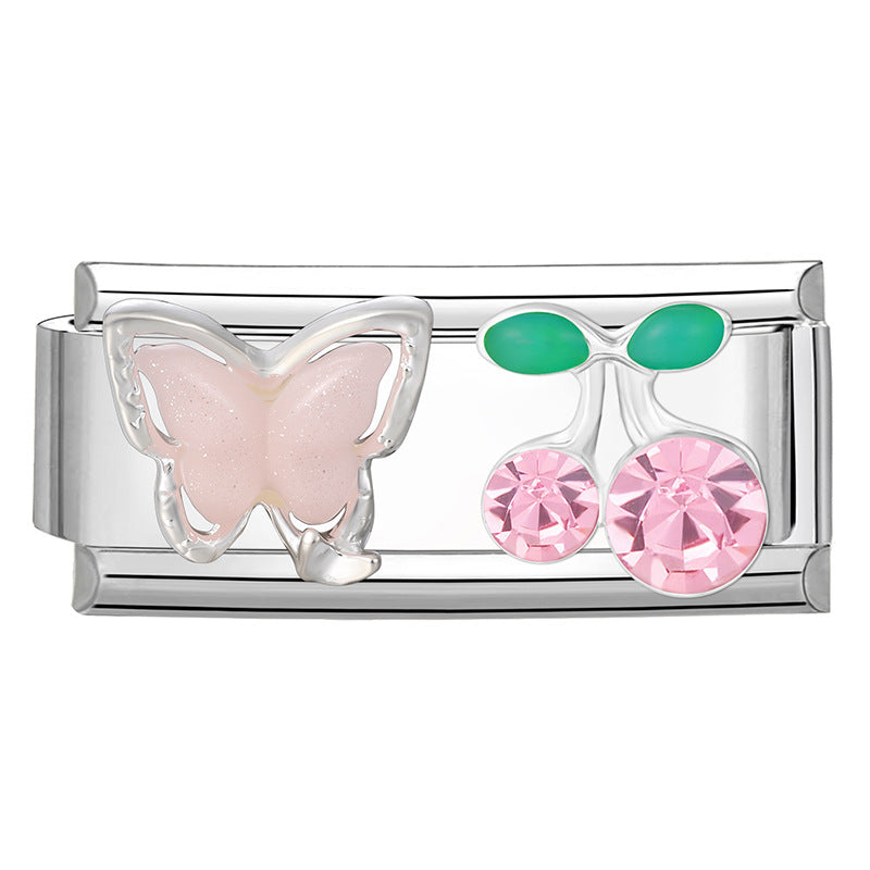 Wholesale 9mm Italian Charm Starter Bracelets DIY square section Creative Stainless Steel Composable Bracelet