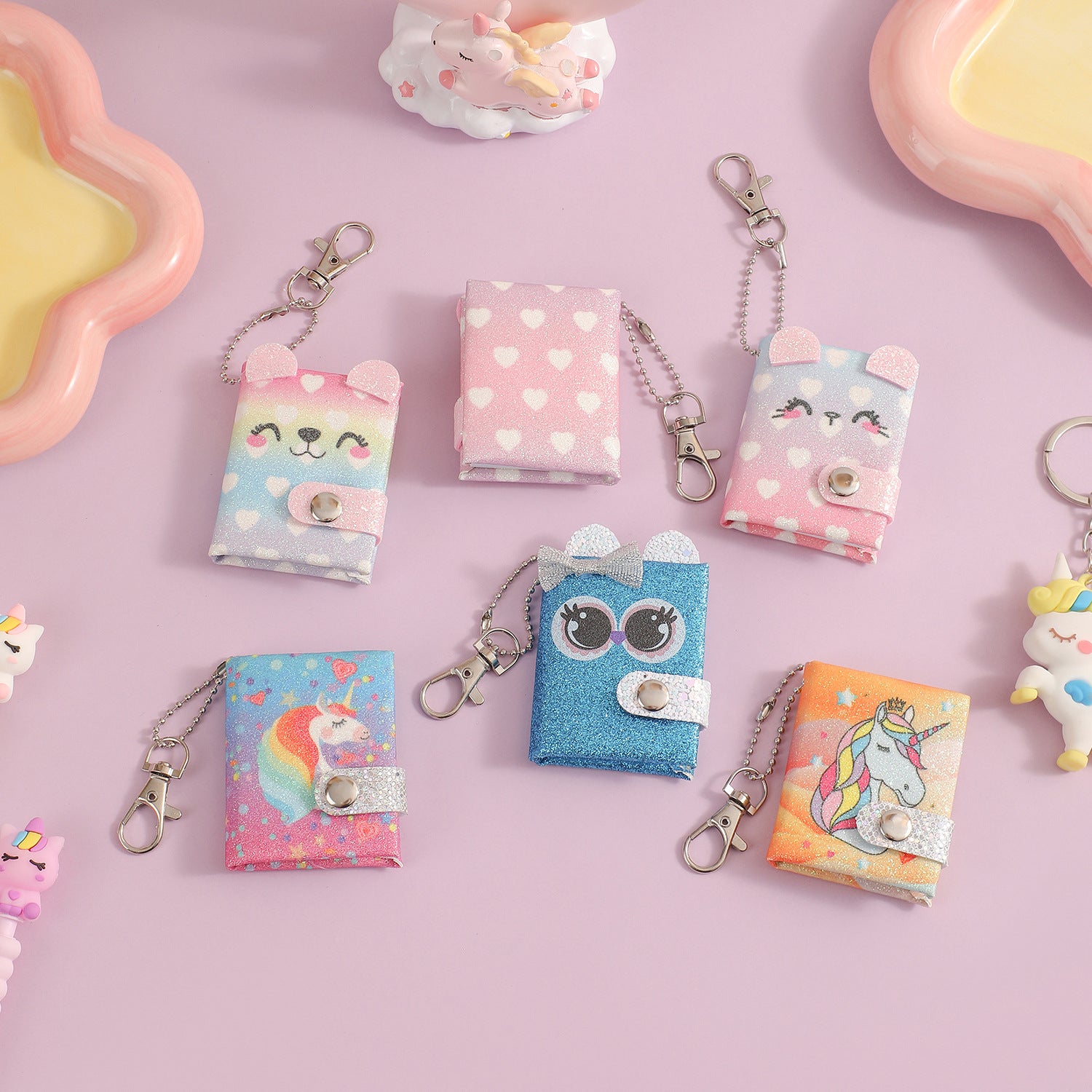 Wholesale Cute Small Animal Notebook Student Cartoon Mini Keychain