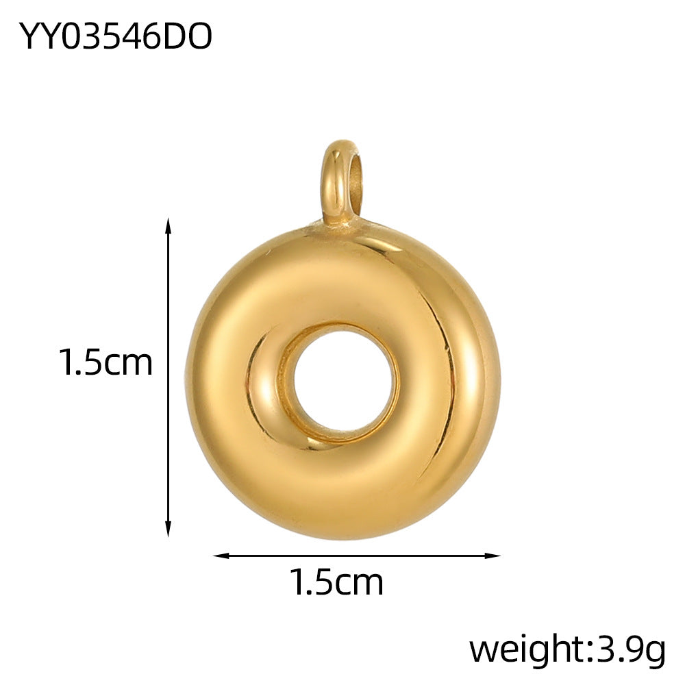 Wholesale Stainless steel bubble letter pendant necklace accessories