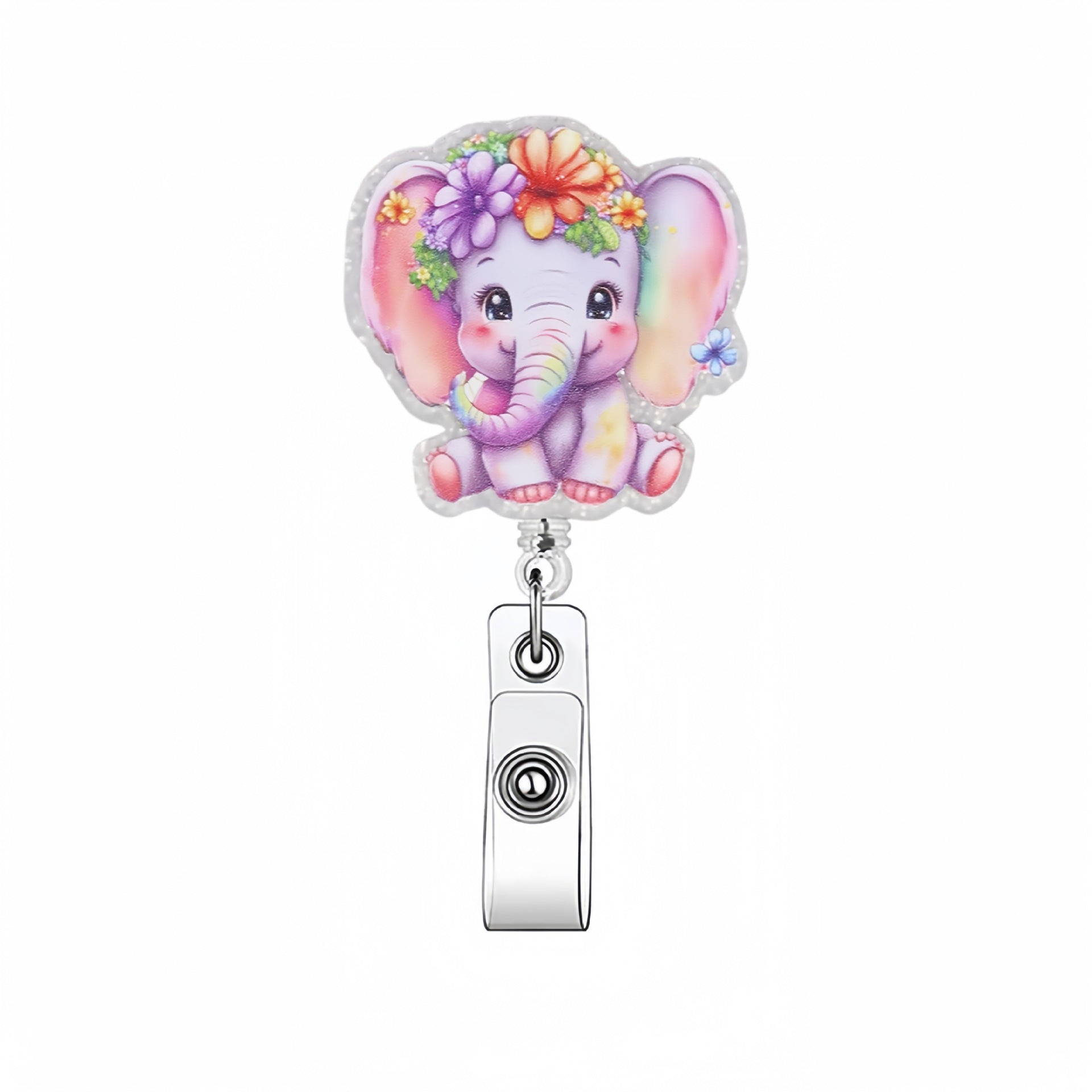 Wholesale Acrylic Fun Zoo Undersea Theme Badge Reel Keychain