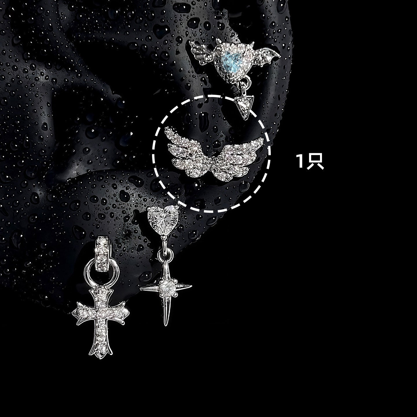 Wholesale Alloy Cross Earrings - Single Piece Fashion Accessory for Boutique Resale