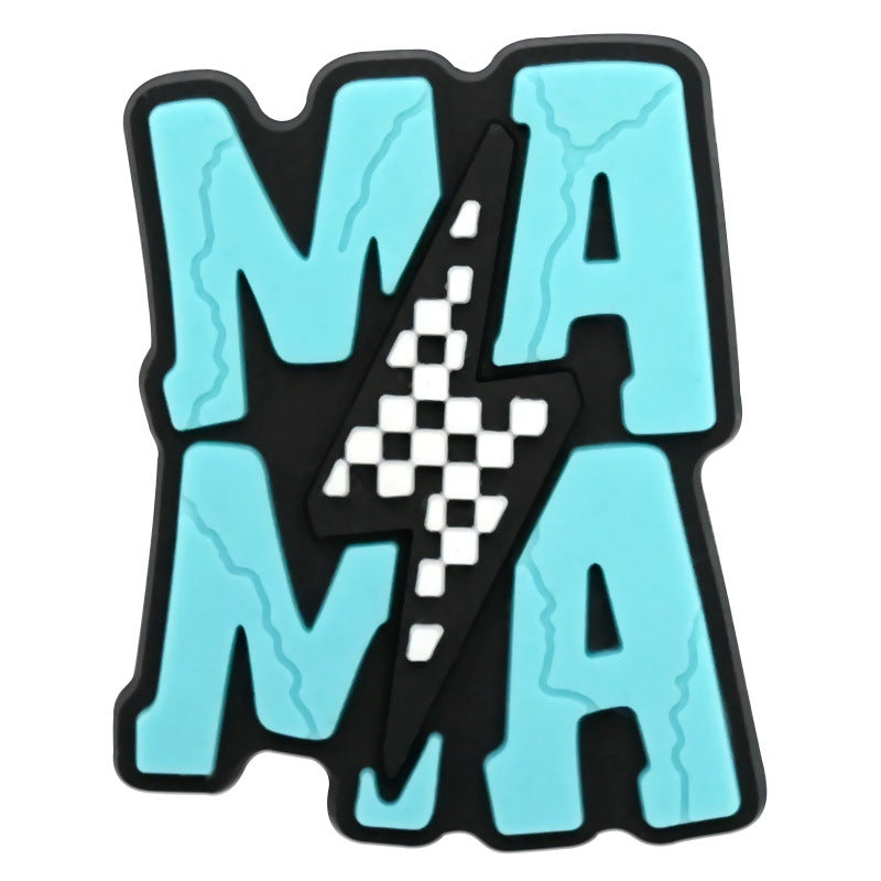 Wholesale  Random 100pcs Mother Series PVC Soft Rubber Shoe Buckle Decoration