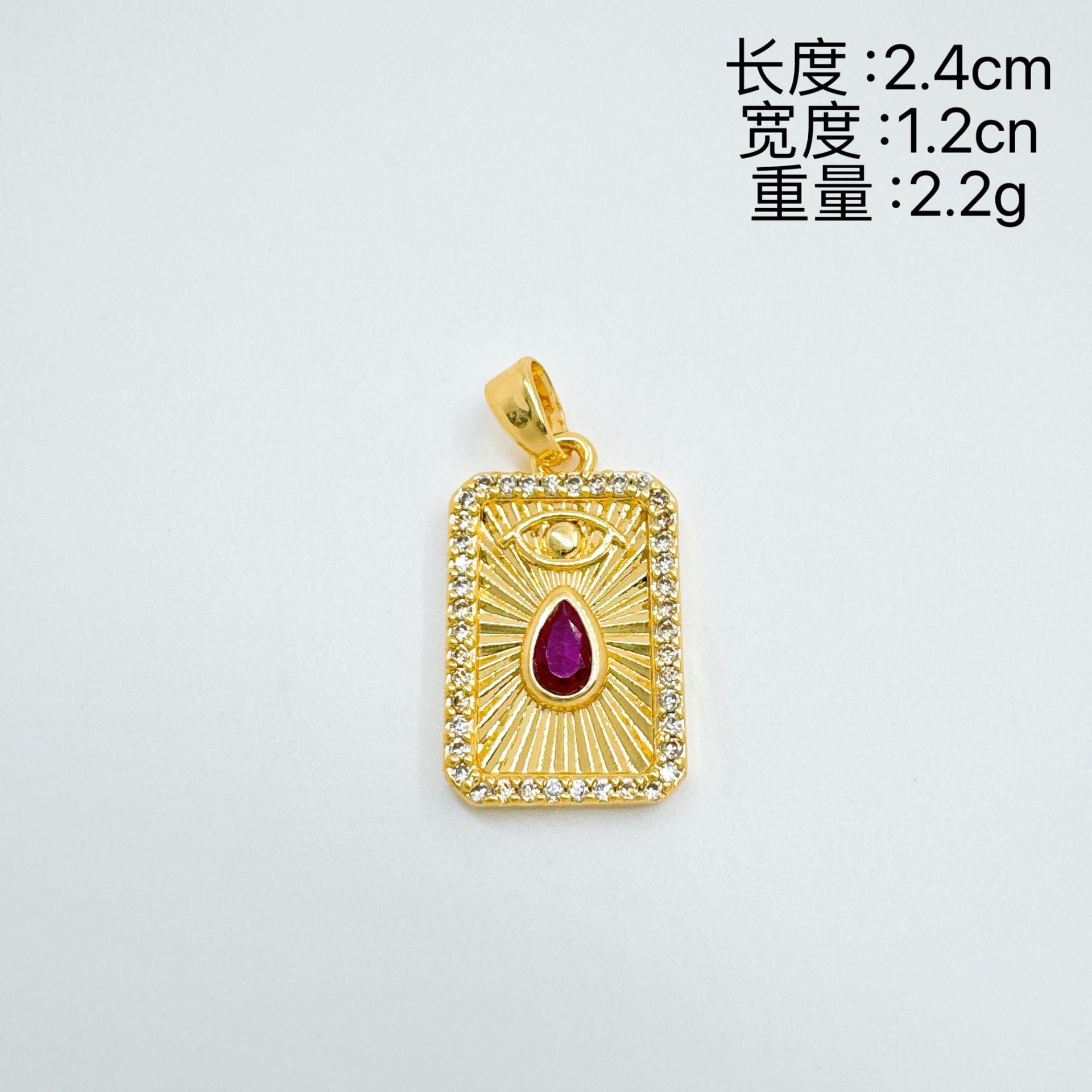 Wholesale Gold Plated Copper Tarot Card Pendant Vintage Style Fashion Accessory for DIY Jewelry Making