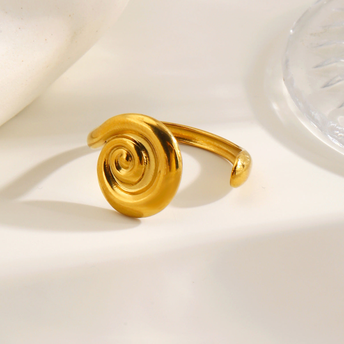 Wholesale Stainless Steel Rotating Pattern Thread Ring,  Fashion Jewelry Accessory for Resale