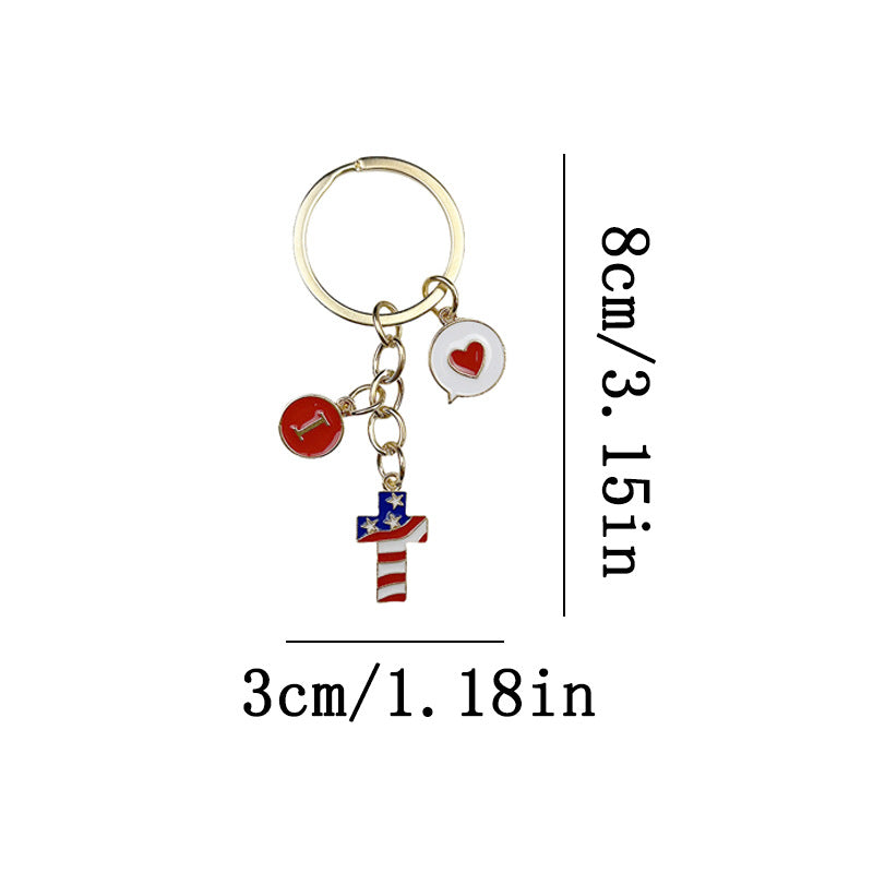Wholesale US Flag Keychain Independence Day