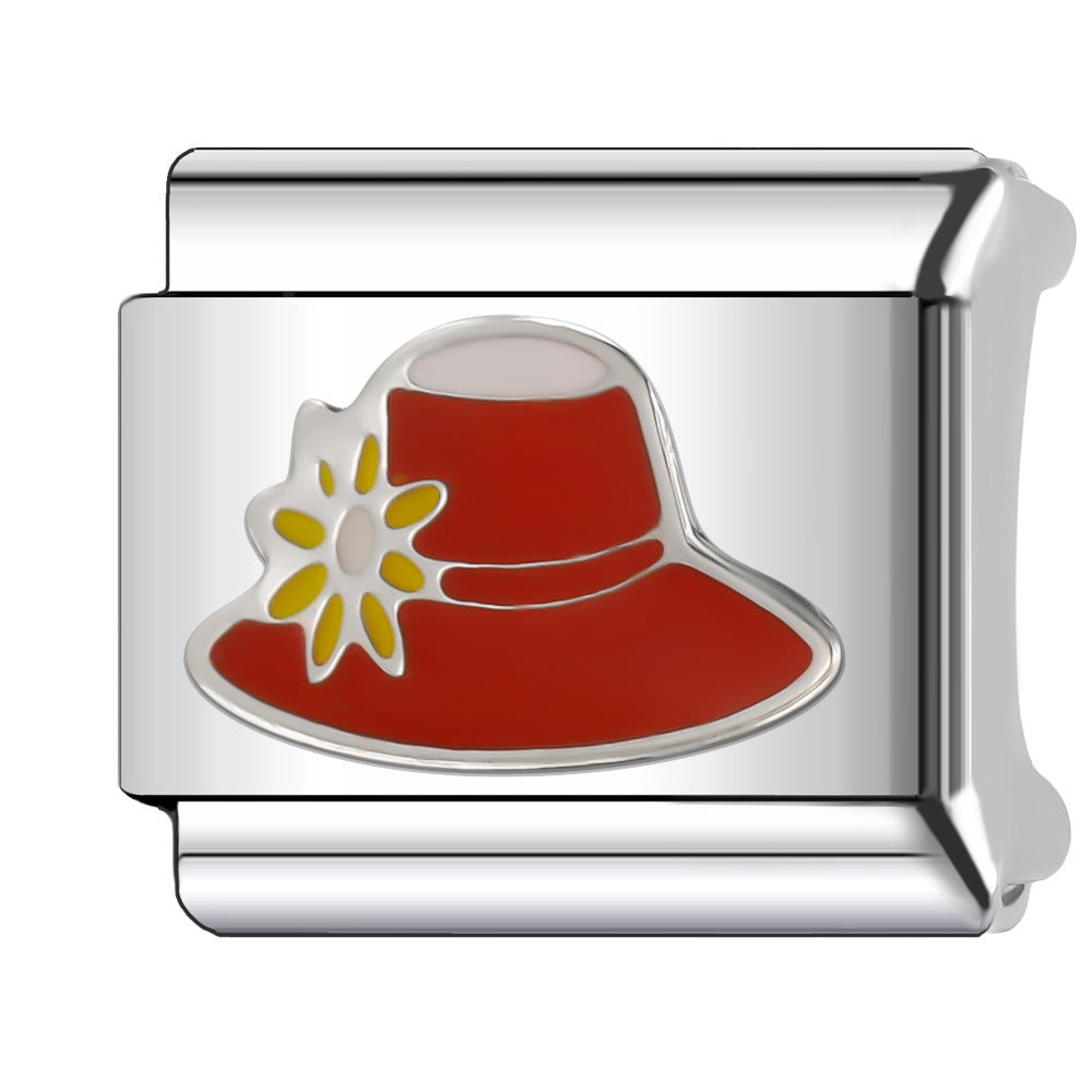 Wholesale Italian Charm Bracelet 9mm DIY Splicing Creative Pattern Stainless Steel Composable Bracelet