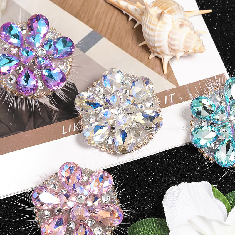 Wholesale 8pcs Rotatable Rhinestone Snowflake Acrylic Beads Diy Accessories ACC-BDS-BLG059