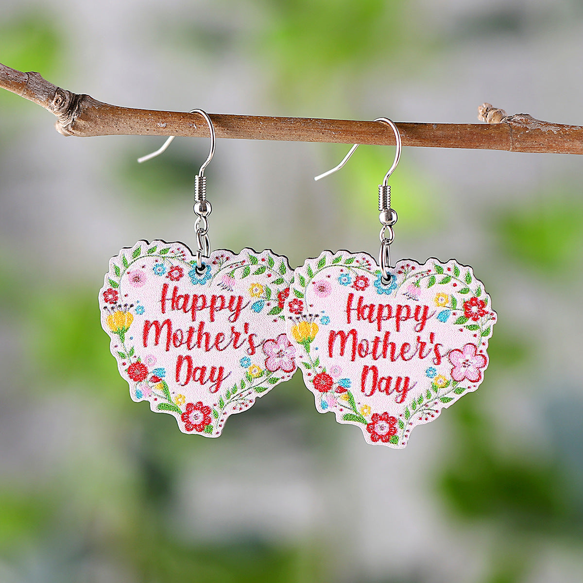 Wholesale  MOM flower love bouquet pendant earrings