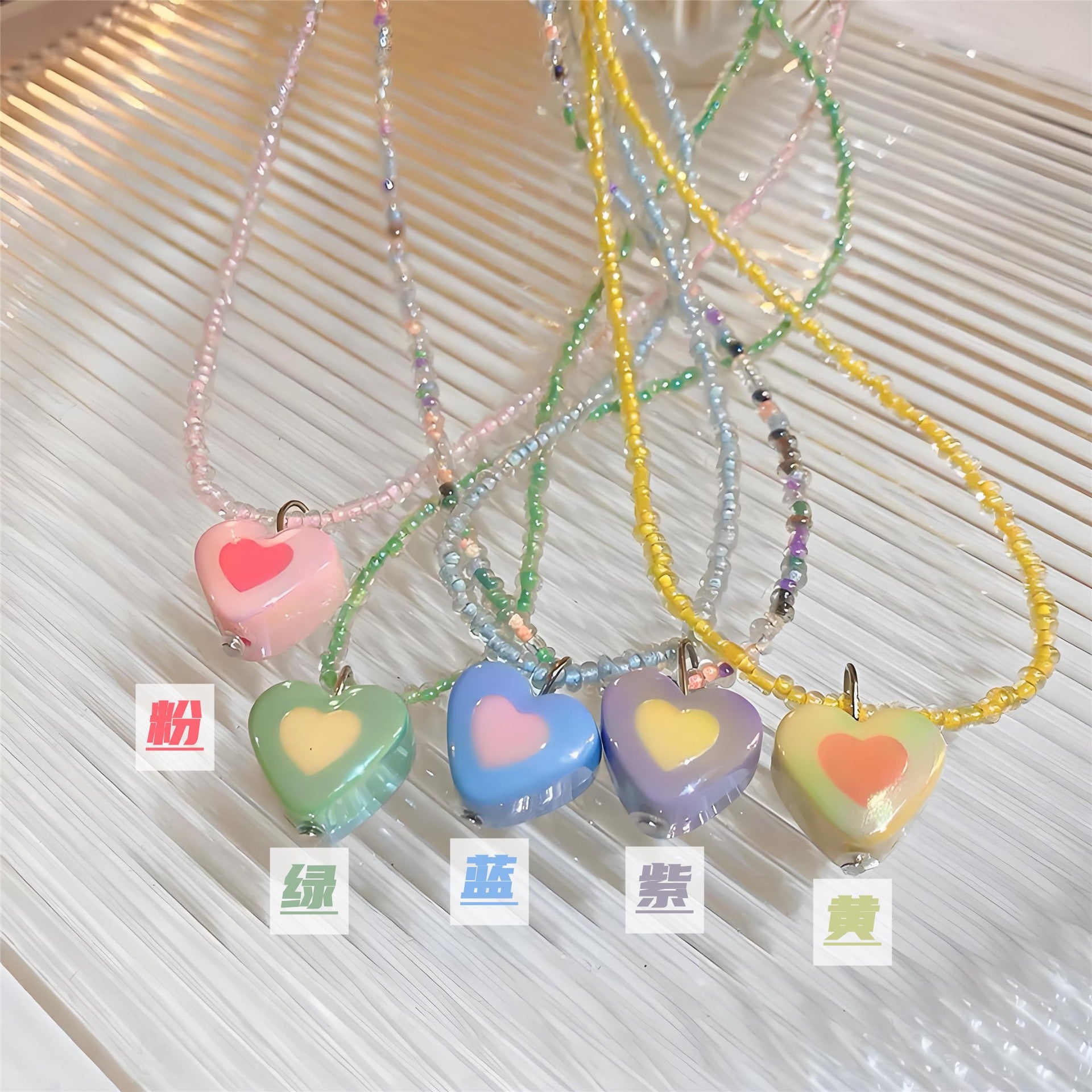 Wholesale Heart Red Apple  Necklace