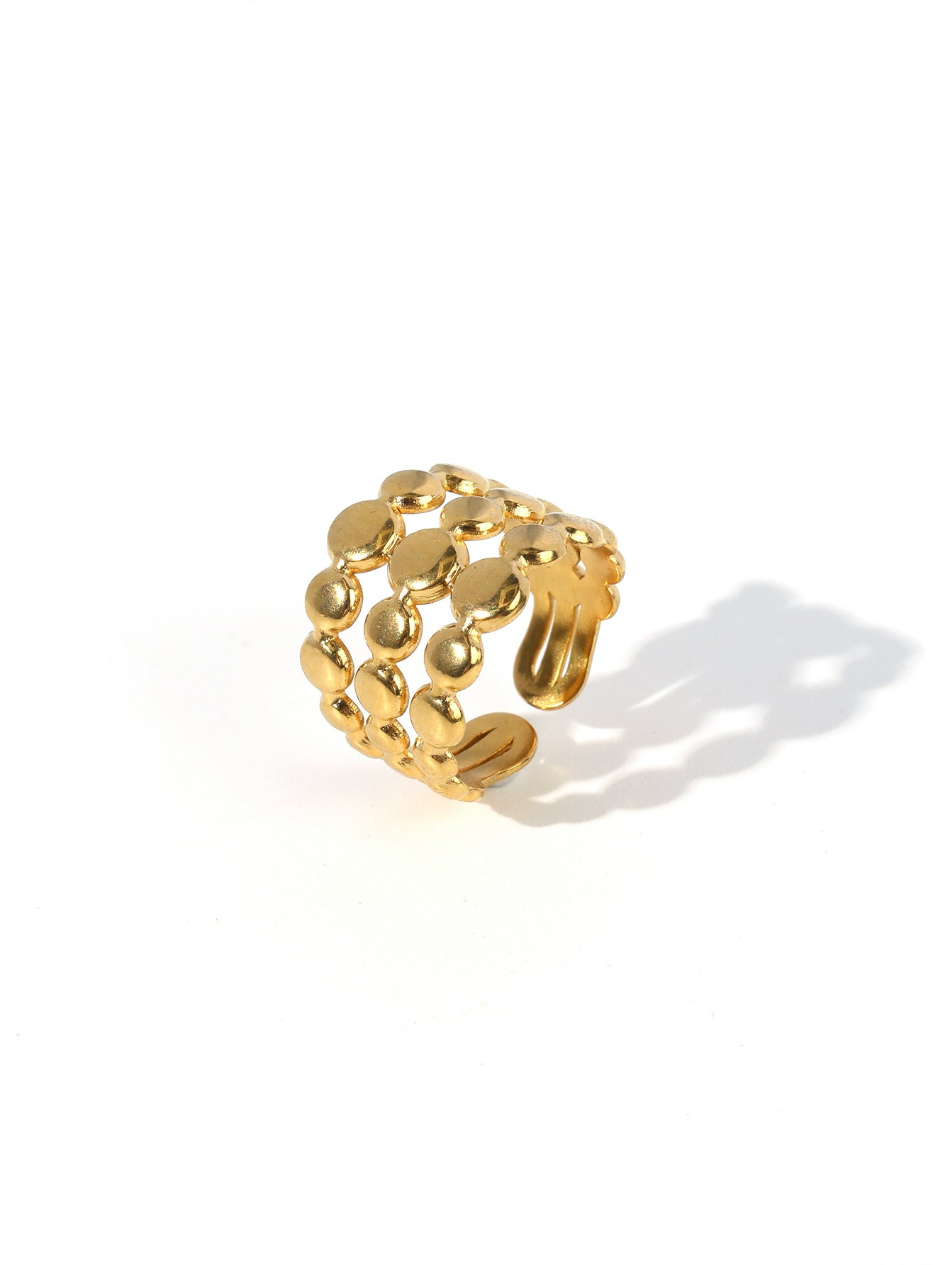 Wholesale Vintage Stainless Steel Ring 18k Gold Plated Butterfly Love Rings ACC-RS-MuC006