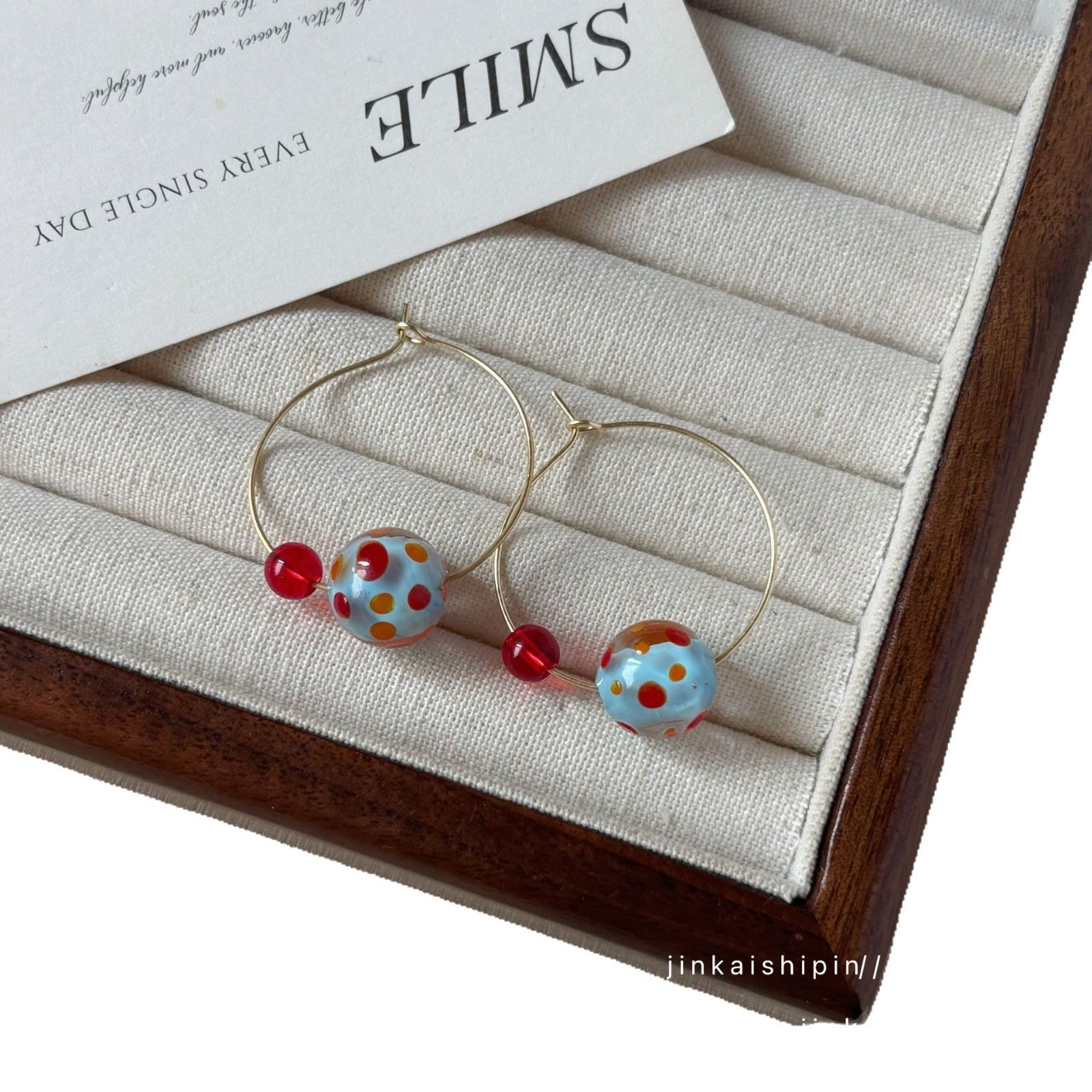 Wholesale Mixed color ball earrings