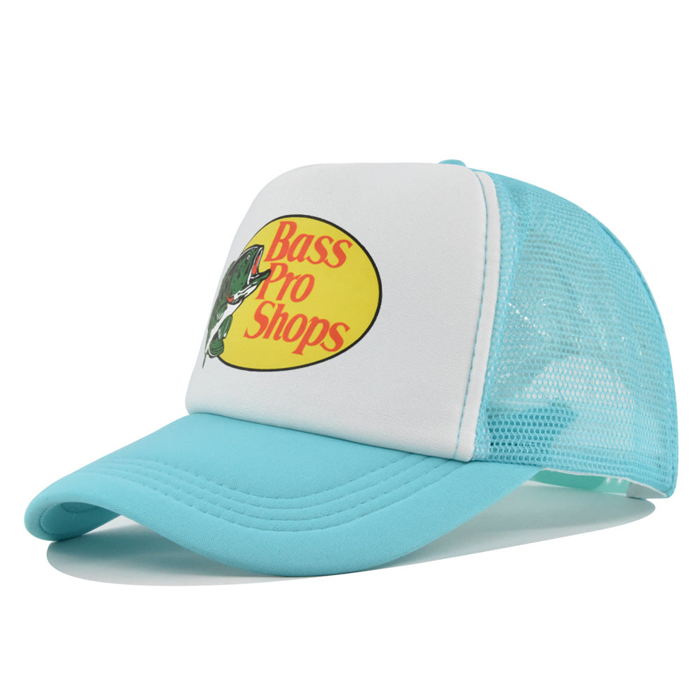 Wholesale Printed fish silk screen cap summer net Hat