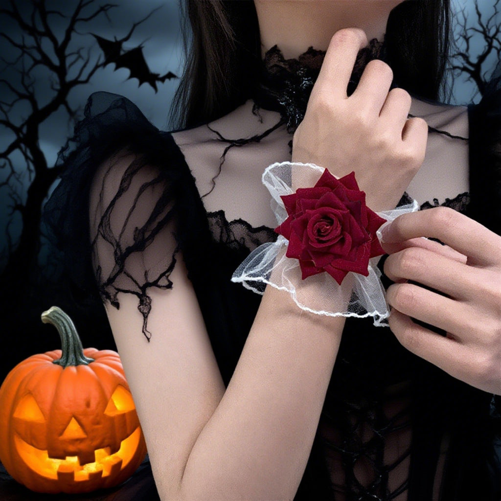Wholesale Gothic style fabric rose lace bracelet  bracelet