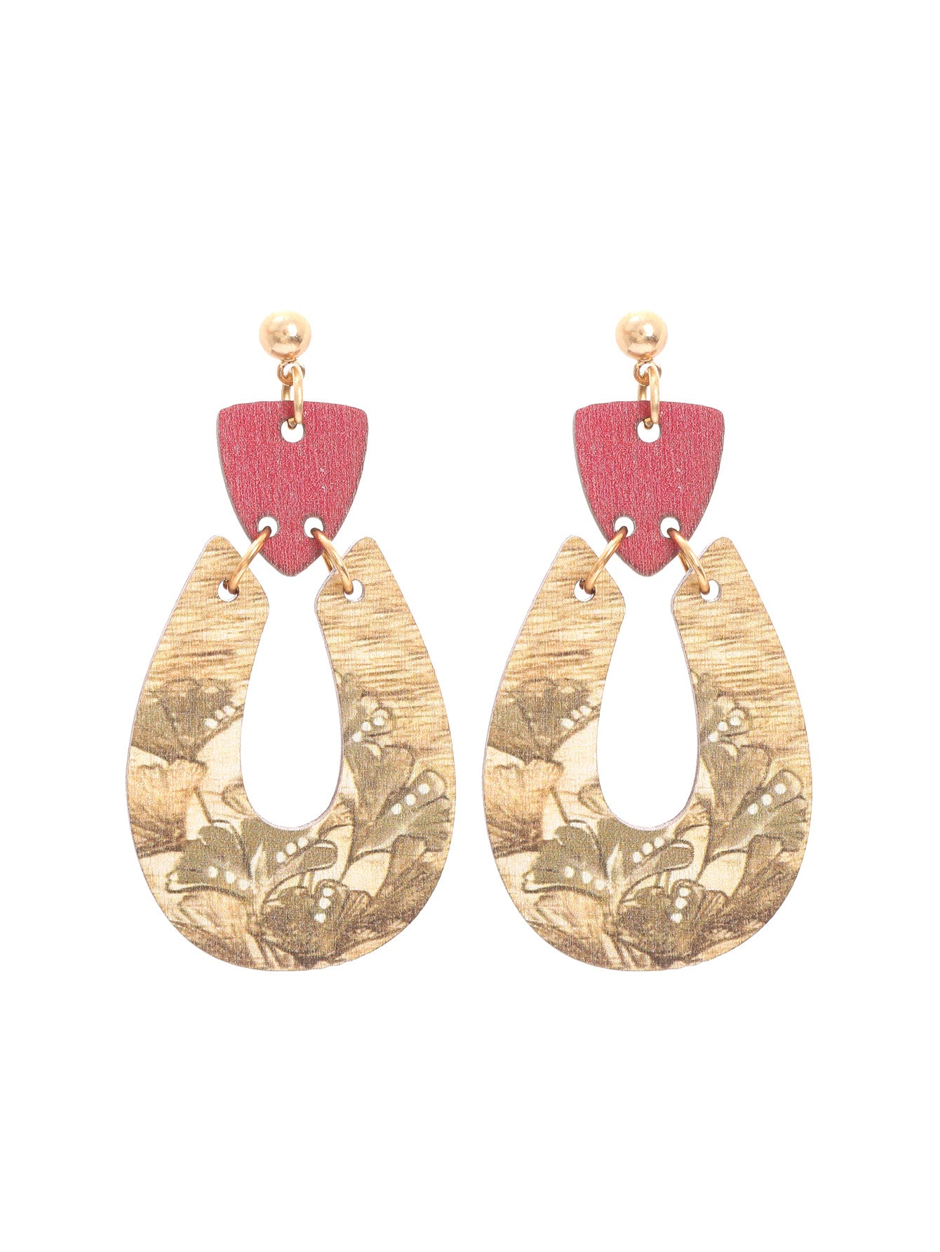 Wholesale  Bohemian Style Retro High-grade Exaggerated Wooden Earrings