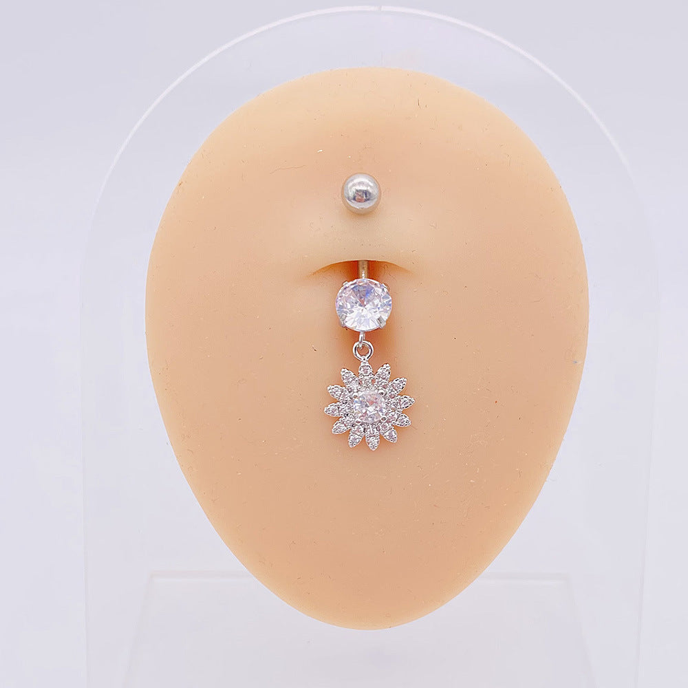 Wholesale Stainless Steel Long Tree of Life Zircon Belly Button Nails Body Jewelry ACC-BJ-ChenY001