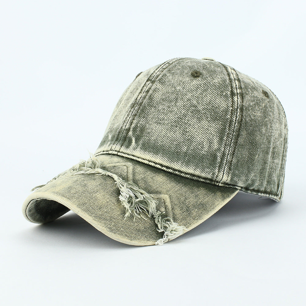 Wholesale Vintage Raw Edge Washed Distressed Denim Baseball Cap ACC-HT-RongZhao021