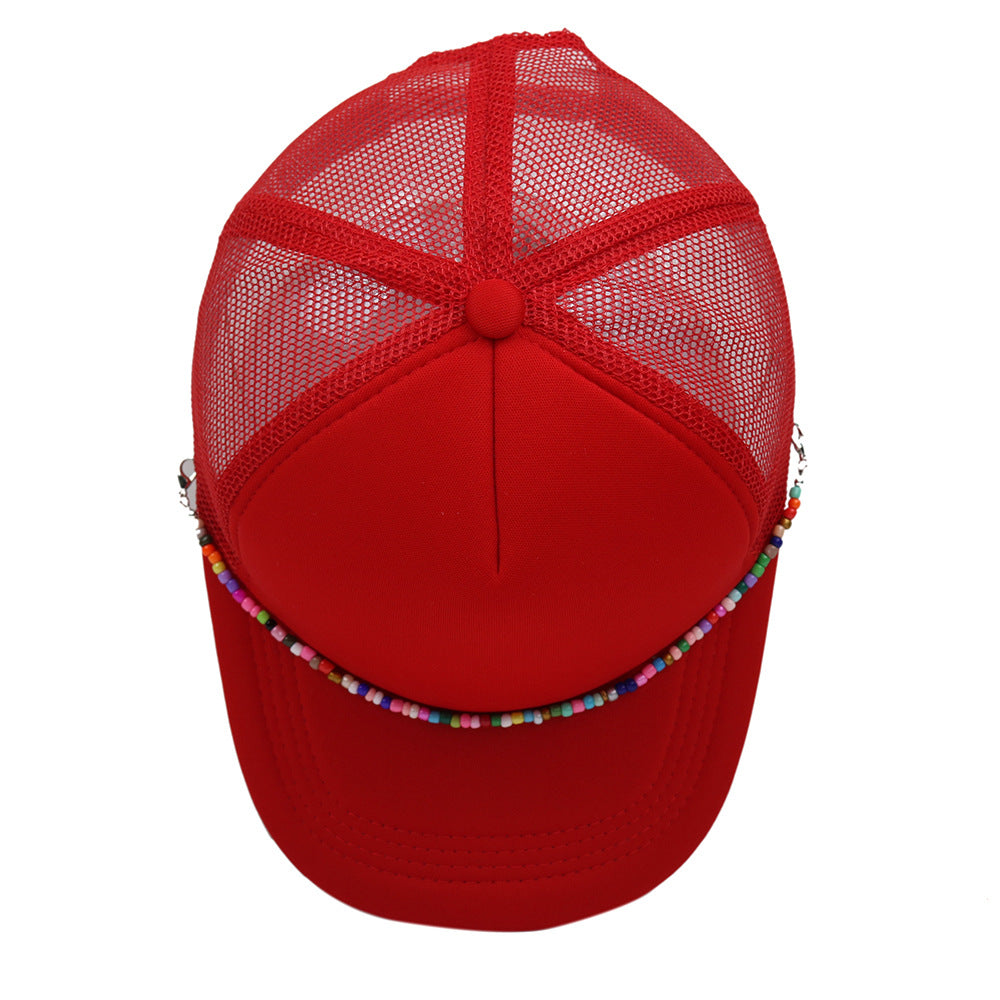Wholesale Colorful Chain Trucker Cap Mesh Cap Baseball Cap ACC-HT-HaiPu019