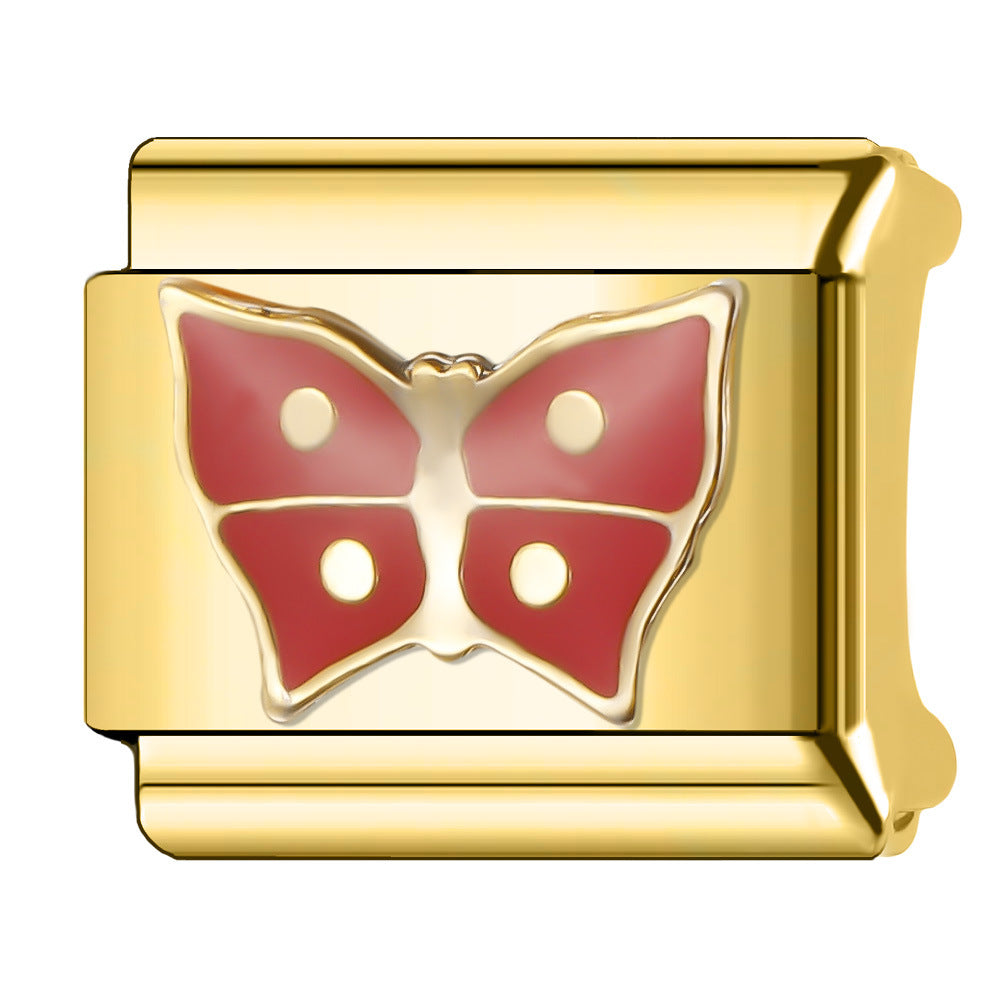 Wholesale Italian Charm Bracelet 9mm DIY Splicing Creative Pattern Stainless Steel Composable Bracelet