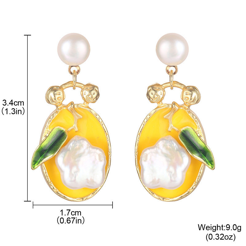 Wholesale Retro Natural Pearl Earrings
