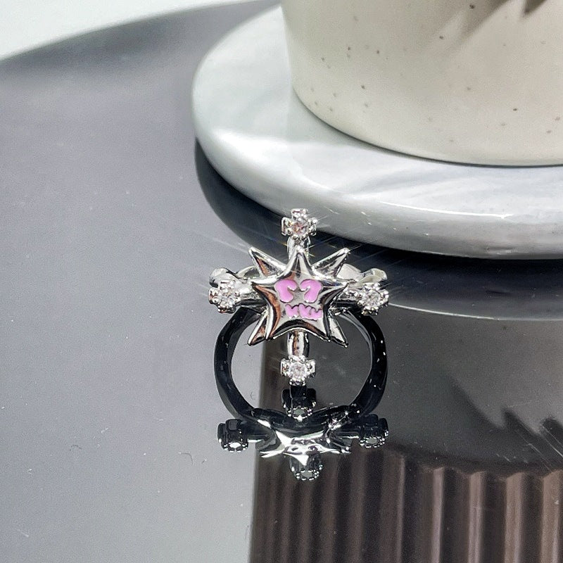 Wholesale  retro cross punk dark personality open ring