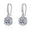 Wholesale  moissanite earhook four claws moissanite round earrings