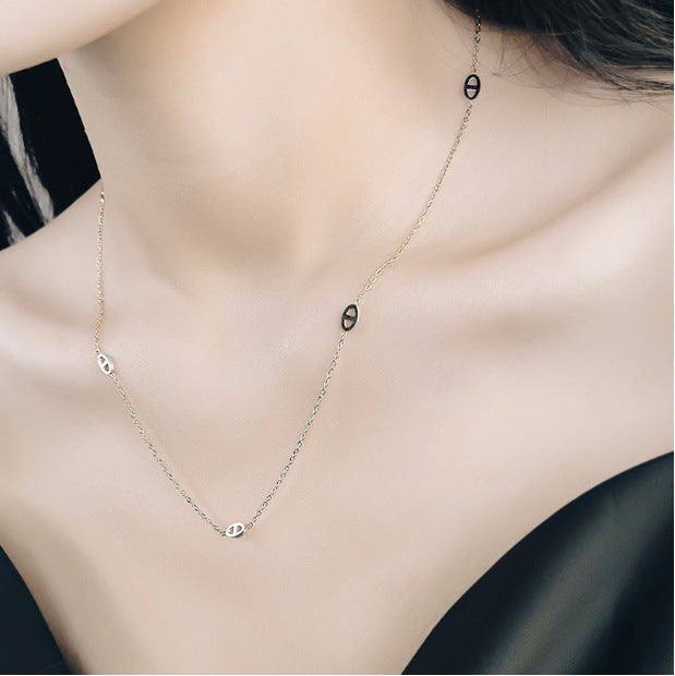 Wholesale Light Luxury Stainless Steel Necklace ACC-NE-Qinji004