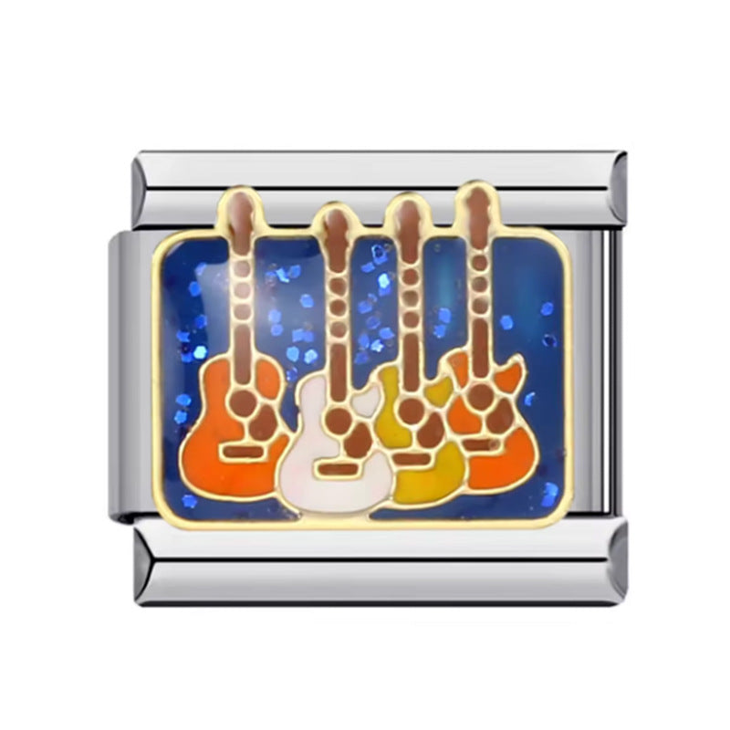 Wholesale Italian Charm Bracelet 9mm DIY Splicing Valentine's Day Series Stainless Steel Composable Bracelet