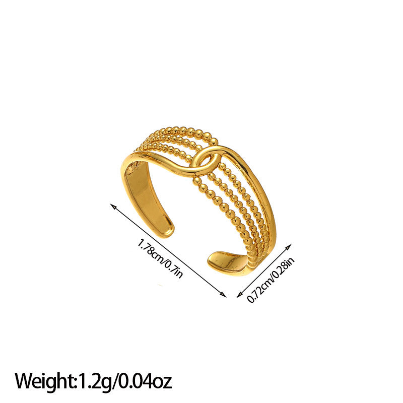 Wholesale European and American Amazon Cross-Border Popular Cross-Shaped Stainless Steel Ring with a Stylish Design,  Adjustable Open Ring Jewelry