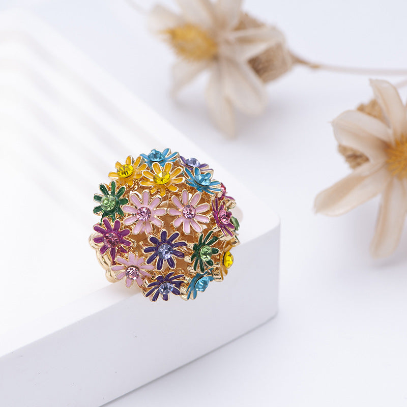 Wholesale Electroplated Alloy Vintage  Cluster Ring