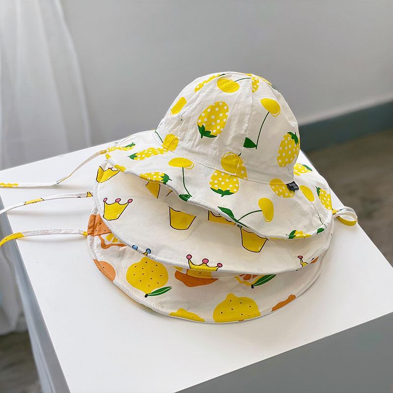 Wholesale Baby Sun Hat with Large Brim Baby Hat Sun Protection Sun Bucket Hat ACC-KH-DaQi002